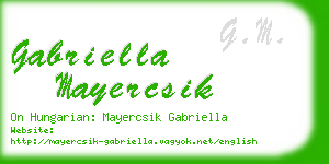 gabriella mayercsik business card